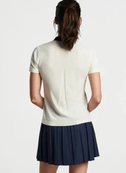 Peter Millar Sweaters|Stuart Short-Sleeve Collared Performance Sweater