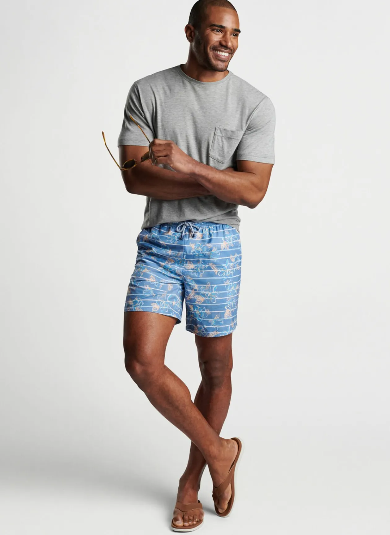 Peter Millar Swim Trunks|Surf'S Up Striped Swim Trunk