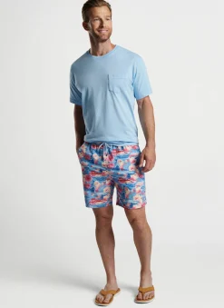 Peter Millar Swim Trunks|Tequila Sunrise Swim Trunk