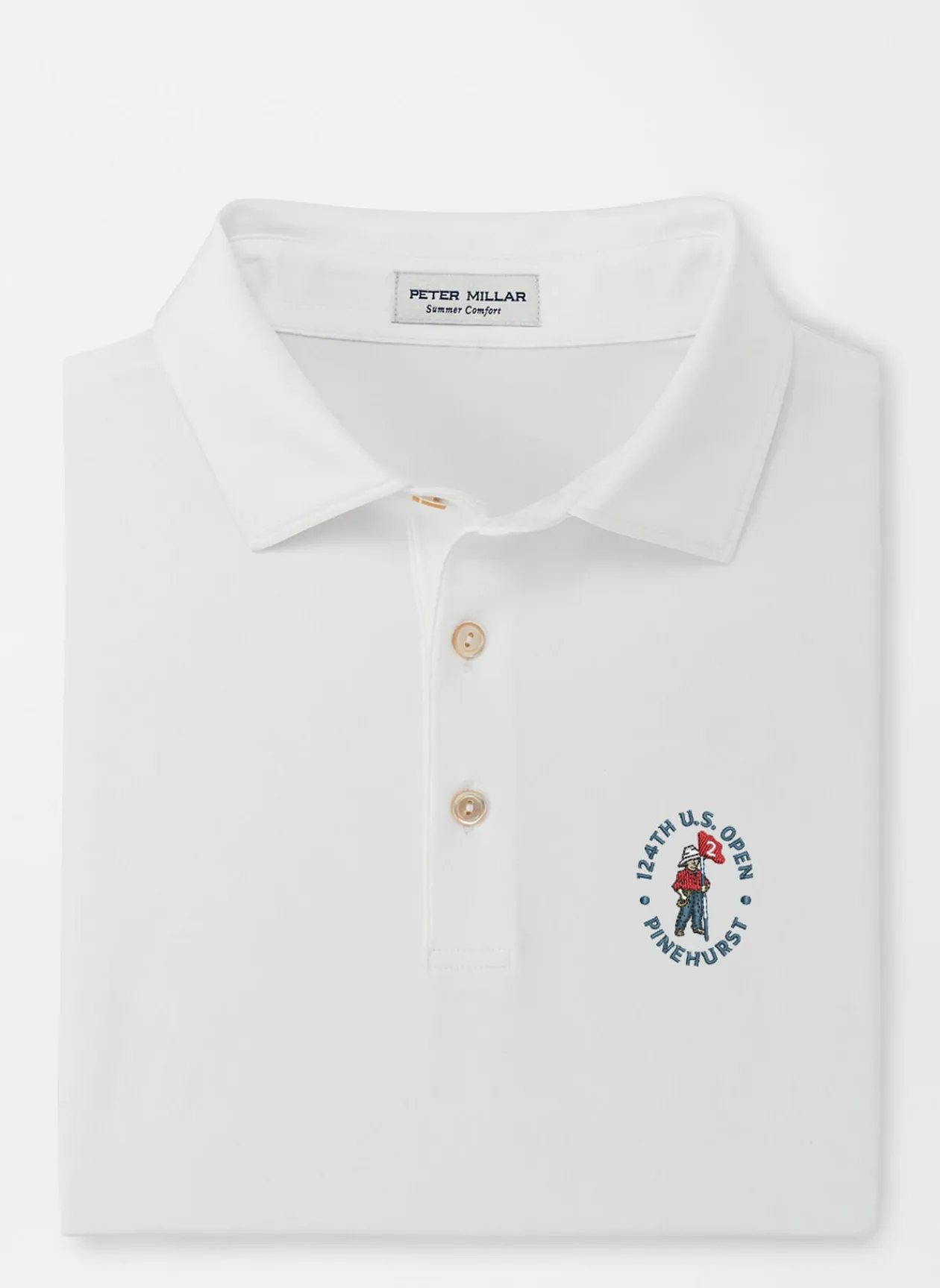Peter Millar Polos|124Th U.S. Open Solid Performance Jersey Polo