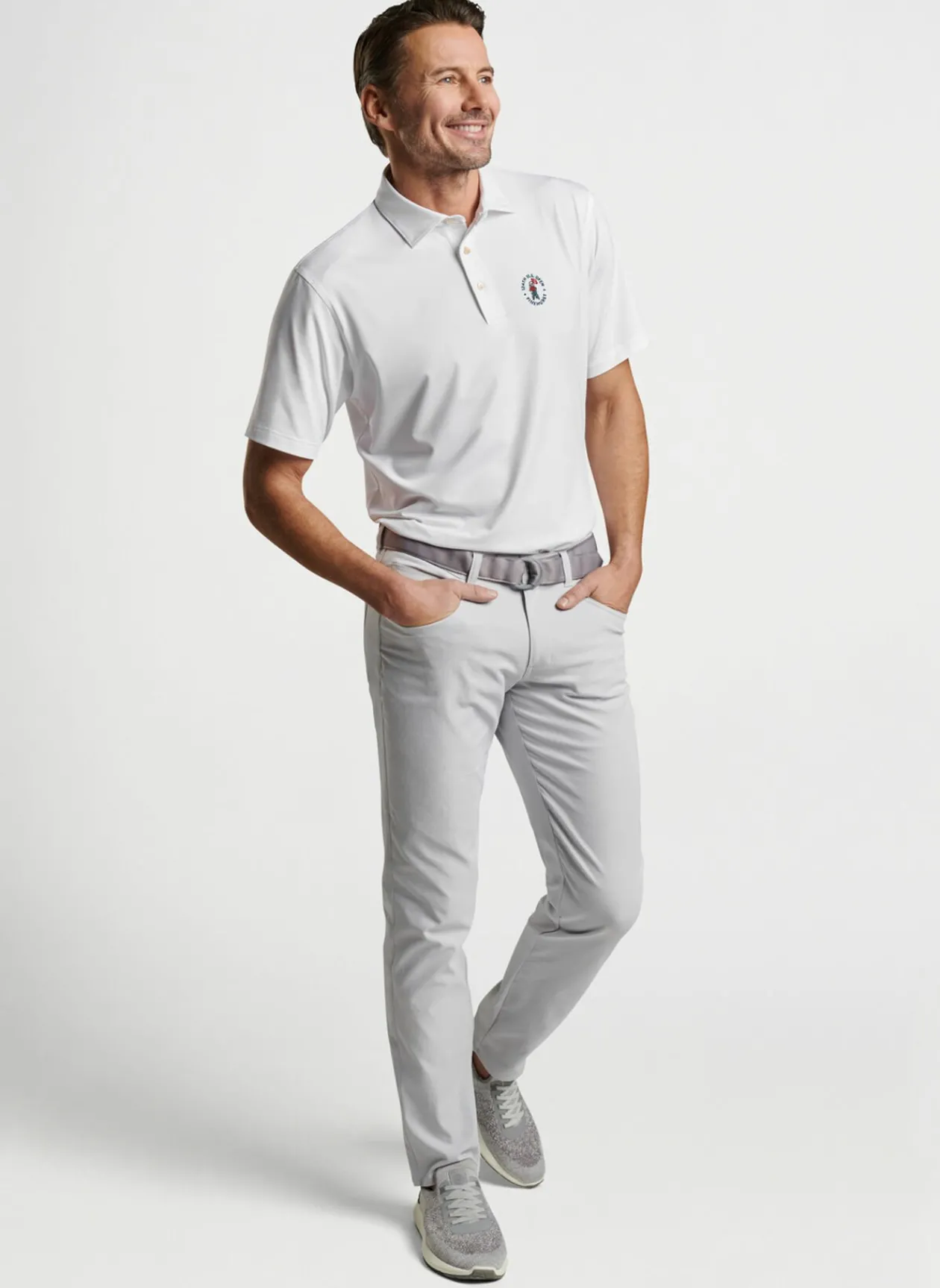 Peter Millar Polos|124Th U.S. Open Solid Performance Jersey Polo