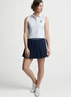 Peter Millar U.S. Open Women'S|124Th U.S. Open Women'S Sleeveless Button Polo