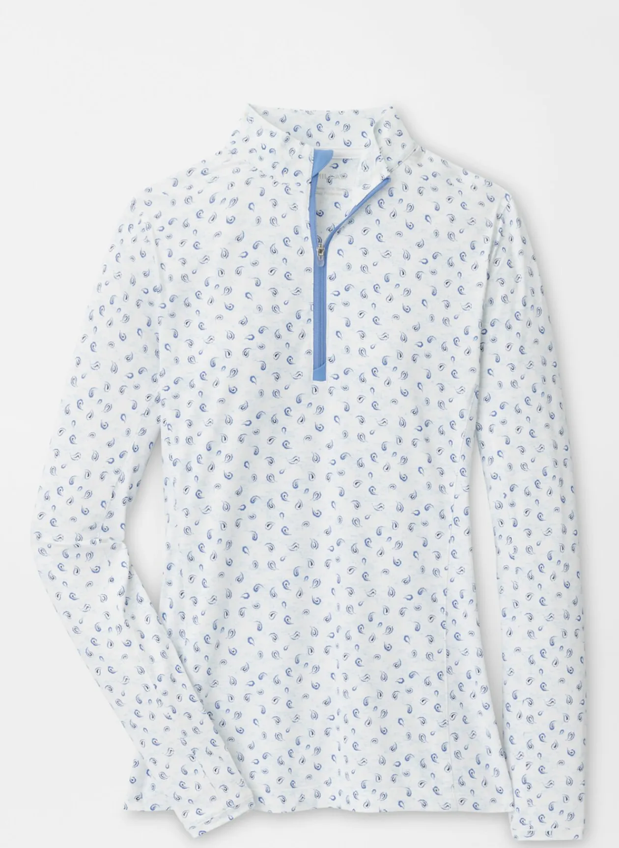 Peter Millar Pullovers & Layers|Tossed Paisley Print Long-Sleeve Sun Shirt