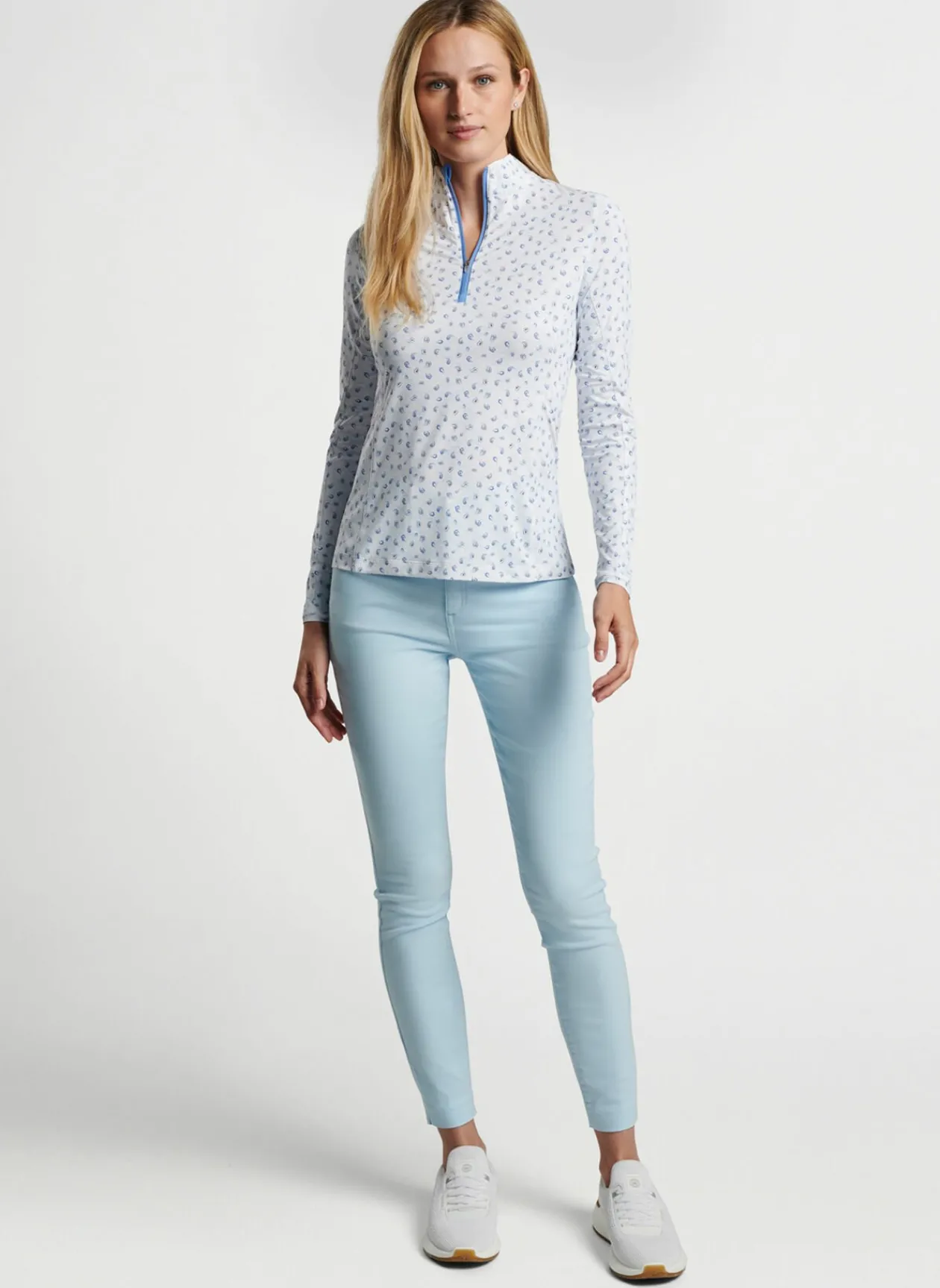 Peter Millar Pullovers & Layers|Tossed Paisley Print Long-Sleeve Sun Shirt