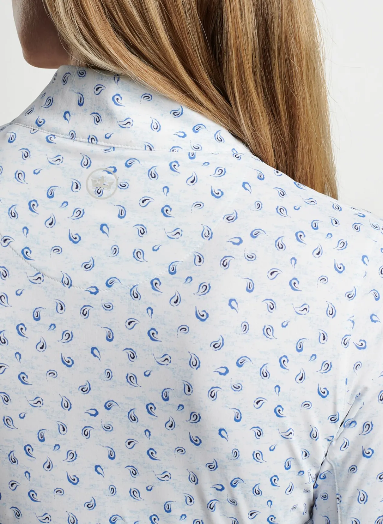 Peter Millar Pullovers & Layers|Tossed Paisley Print Long-Sleeve Sun Shirt