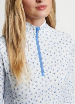 Peter Millar Pullovers & Layers|Tossed Paisley Print Long-Sleeve Sun Shirt