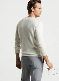 Peter Millar Sweaters|Voyager Cashmere-Silk Saddle Shoulder Crew